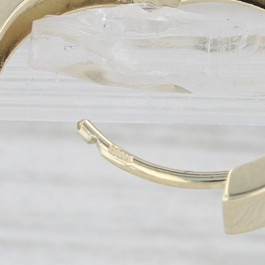 Light Gray 0.30ctw Diamond Hoop Huggie Earrings 14k Yellow Gold Round Hoops