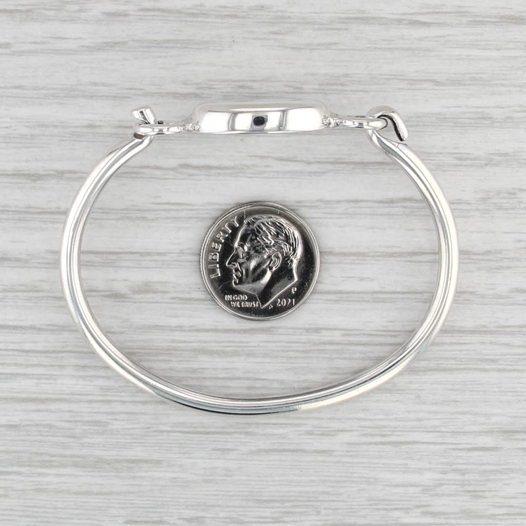 Engravable Bangle Bracelet Sterling Silver 6" ID