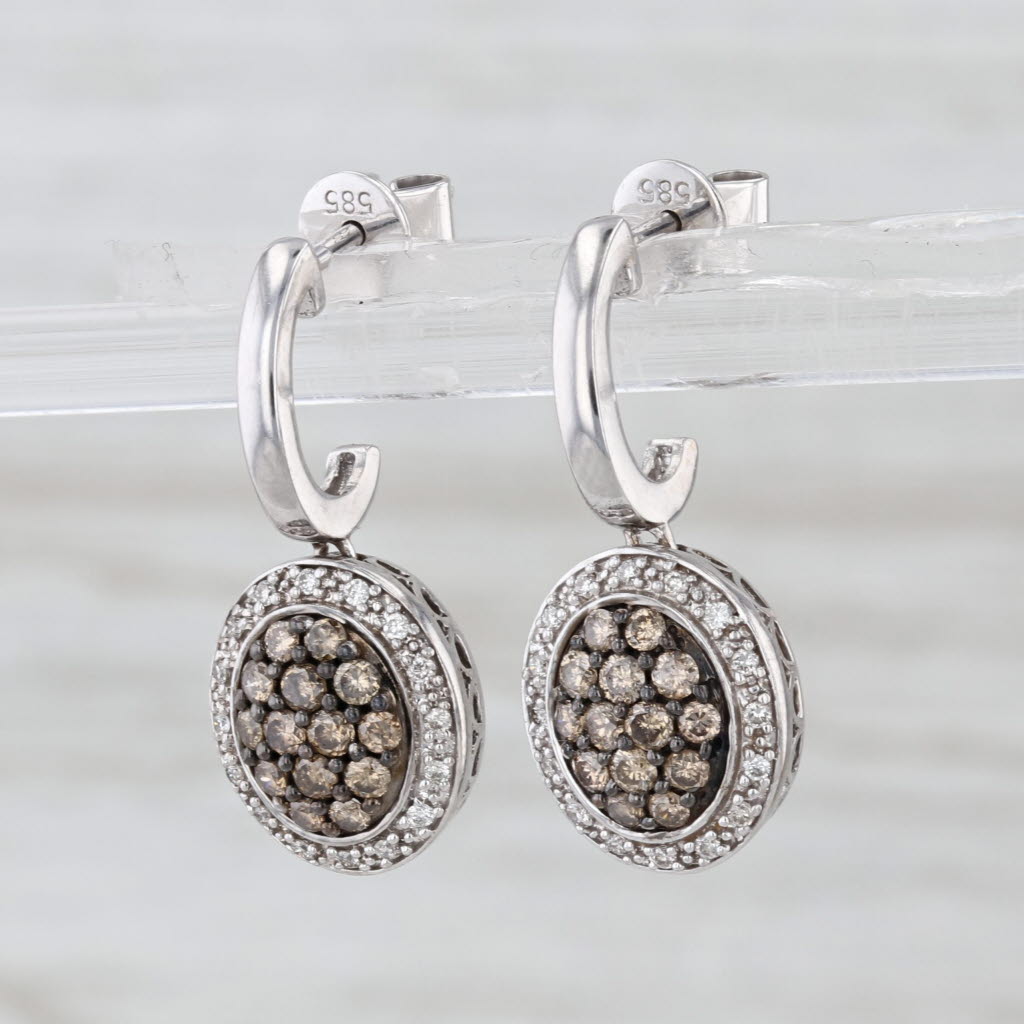 Le Vian 0.58ctw Diamond Dangle Earrings 14k White Gold Drops