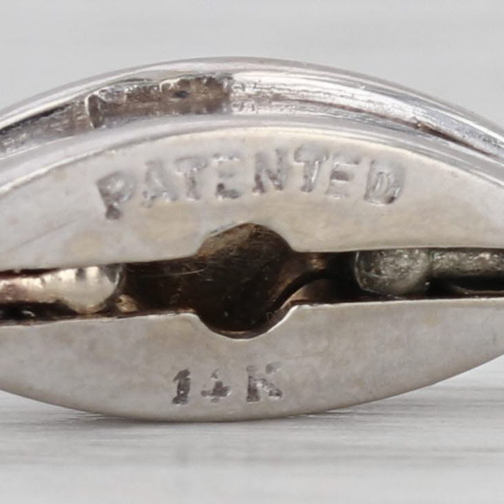 Vintage Cultured Pearl Pearl Clasp 14k White Gold Jewelry Making Findings