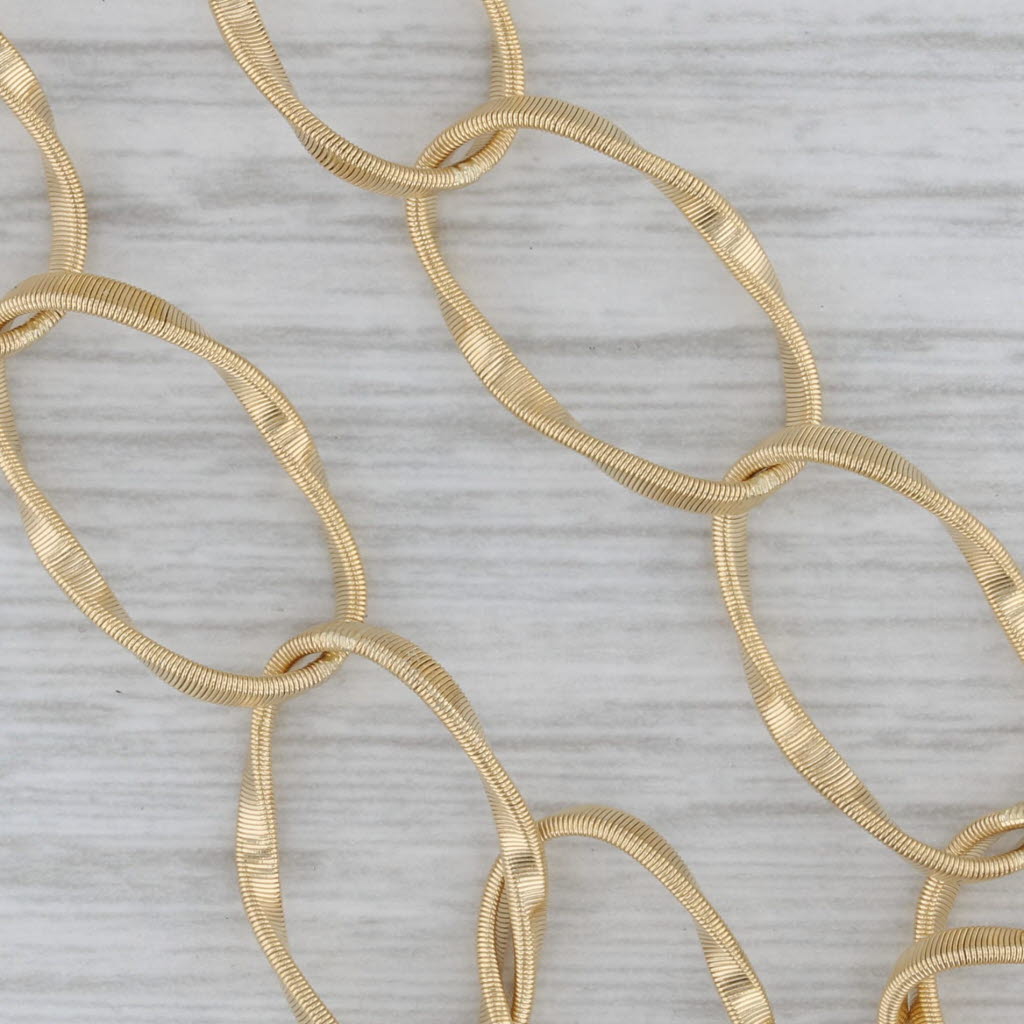 Gray Marco Bicego Marrakech Onde Coil Link Necklace 18k Yellow Gold 17"