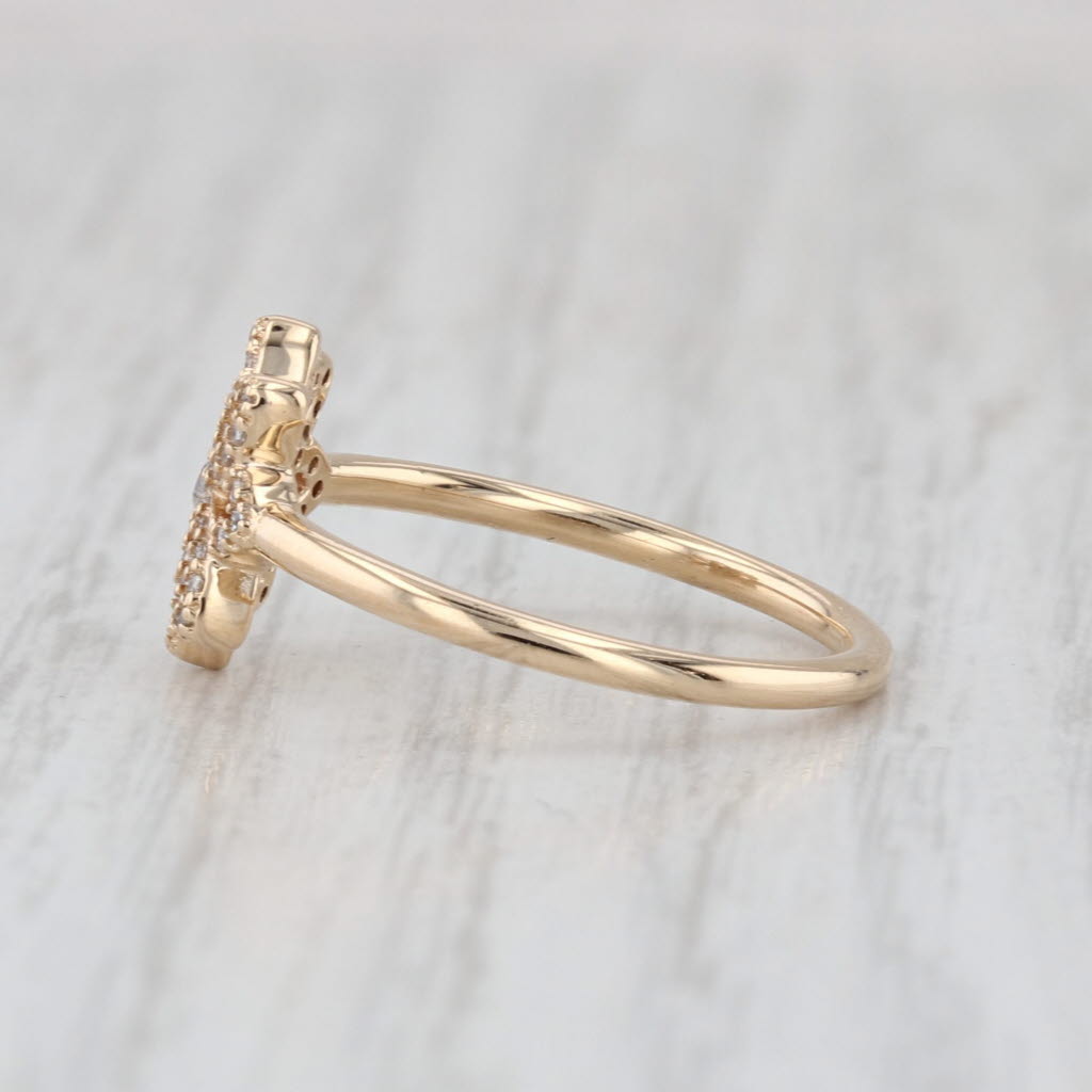 Pandora Lace Botanique Ring 14k Yellow Gold 150182CZ Size 6 Cubic Zirconia