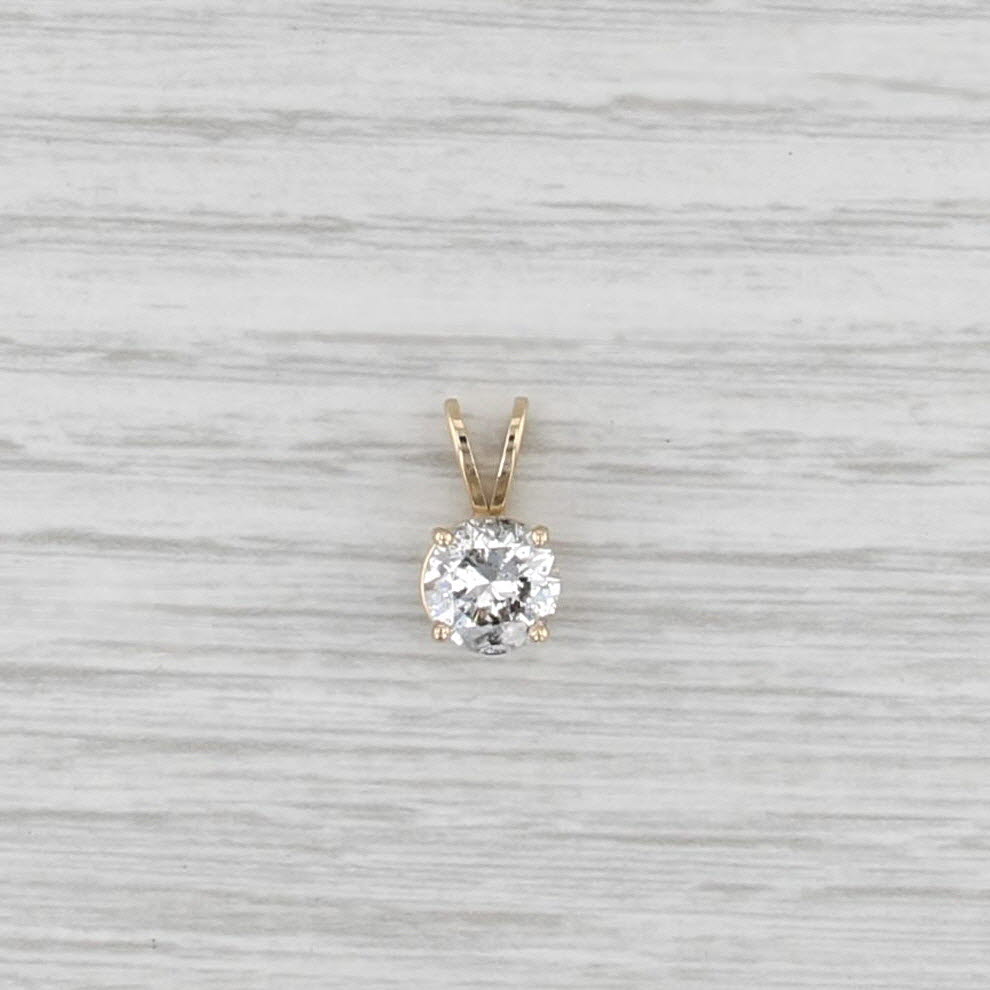 New 1.50ct Round Diamond Solitaire Pendant 14k Yellow Gold