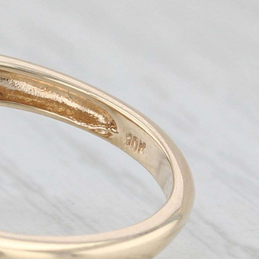 Light Gray Cultured Pearl Bypass Ring 10k Yellow Gold Size 7