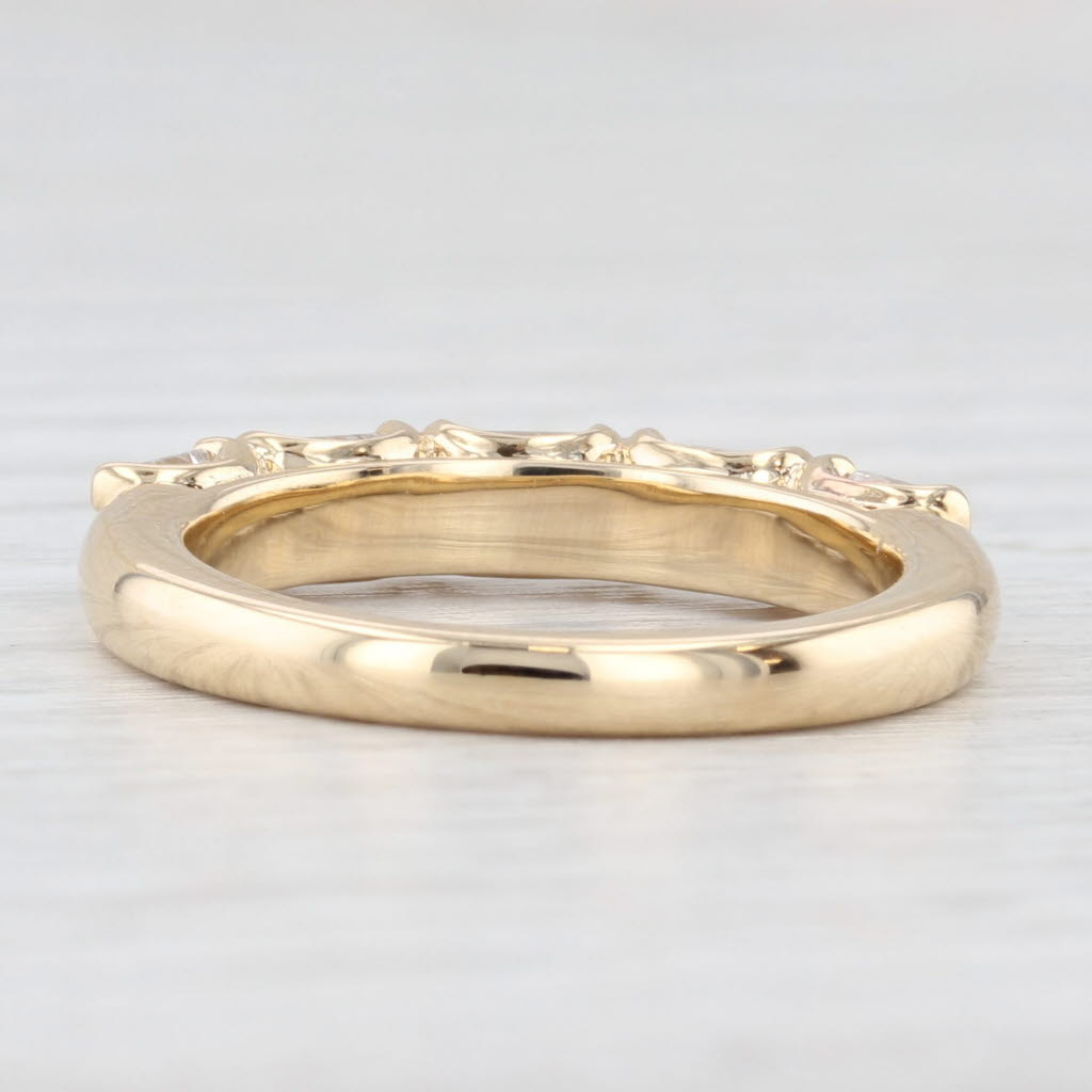 Light Gray New 1.34ctw Lab Grown Diamond Wedding Band 14k Yellow Gold Sz 6.5 Stackable Ring