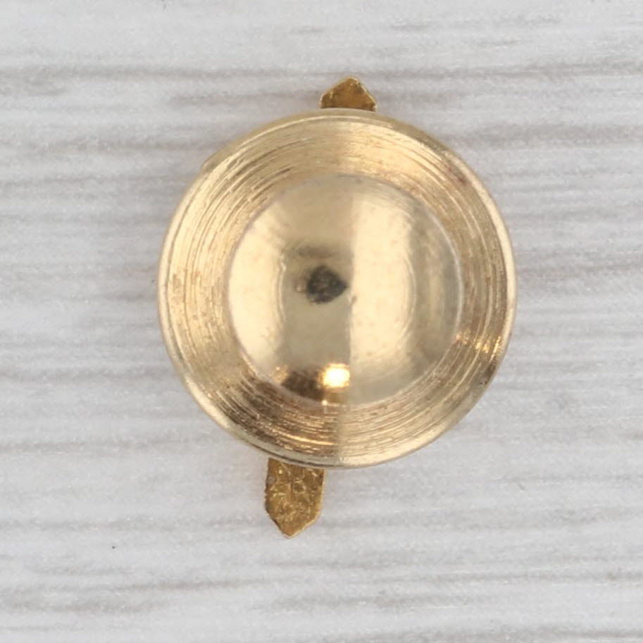 Light Gray Small Vintage Masonic Double cross Lapel Pin 10k Yellow Gold Enamel