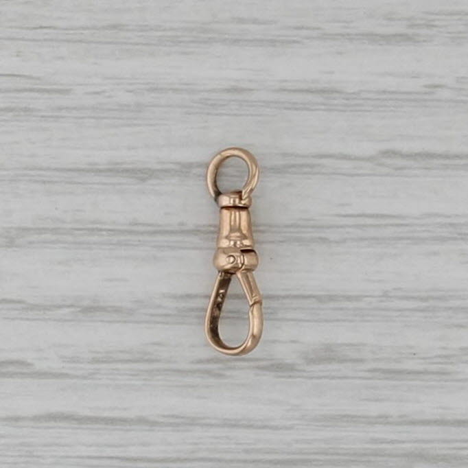 Antique Spring Hook Dog Clip Clasp 10k Yellow Gold Findings Jewelry Making