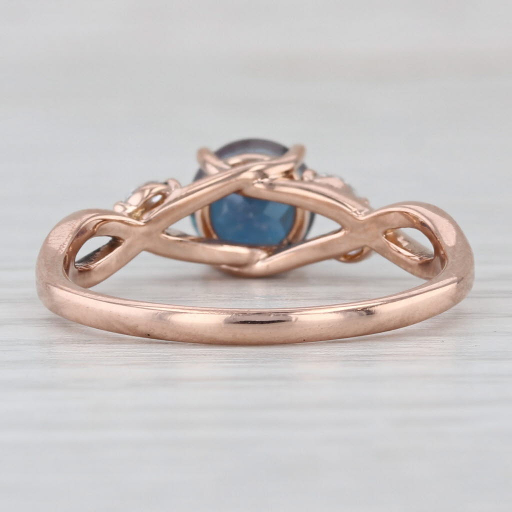 1.73ctw Lab Created Alexandrite Moissanite Ring 14k Rose Gold Size 9.75