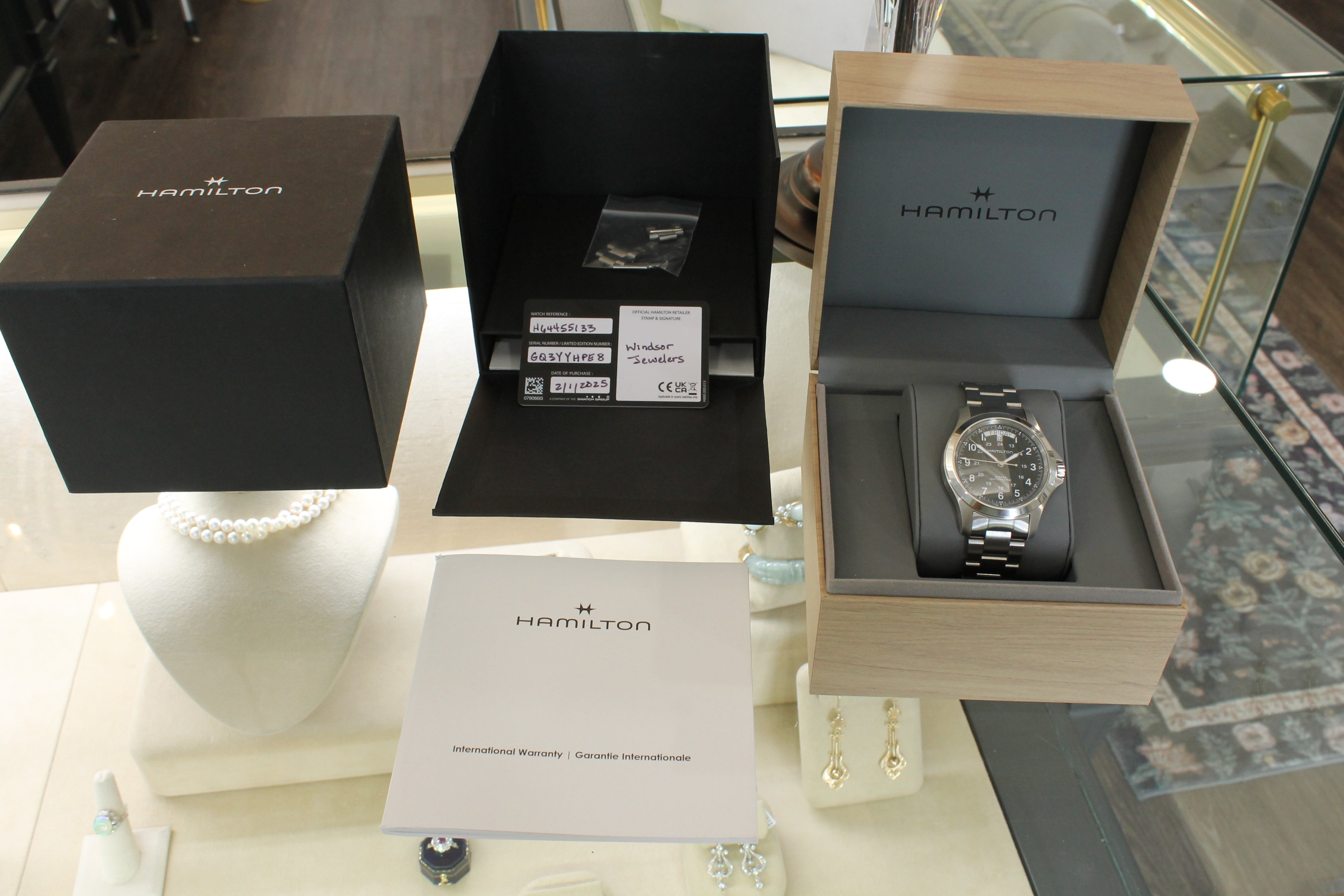 Hamilton Khaki Field King Mens Watch 40mm Steel Swiss Day Date Auto H644550 Box