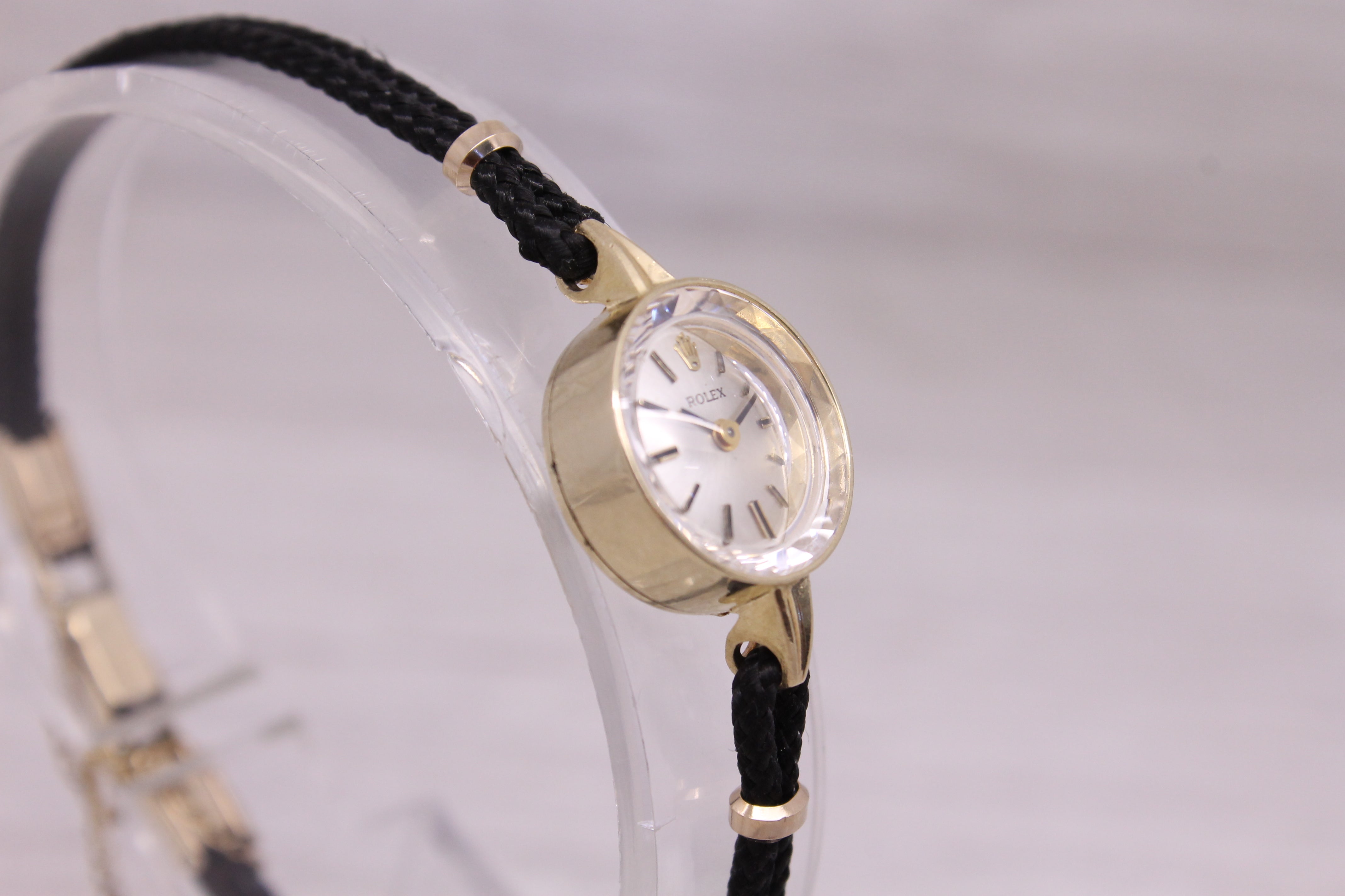 Gray Vintage c.1960 Rolex 14k Yellow Gold Ladies Cocktail Watch cal.1400 - Serviced -