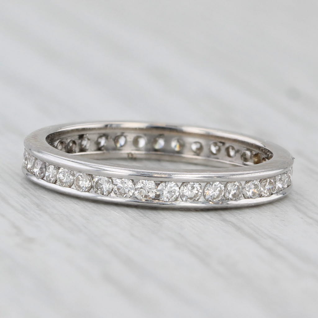 Light Gray 0.35ctw Diamond Eternity Wedding Band Stackable Anniversary Ring 4.25