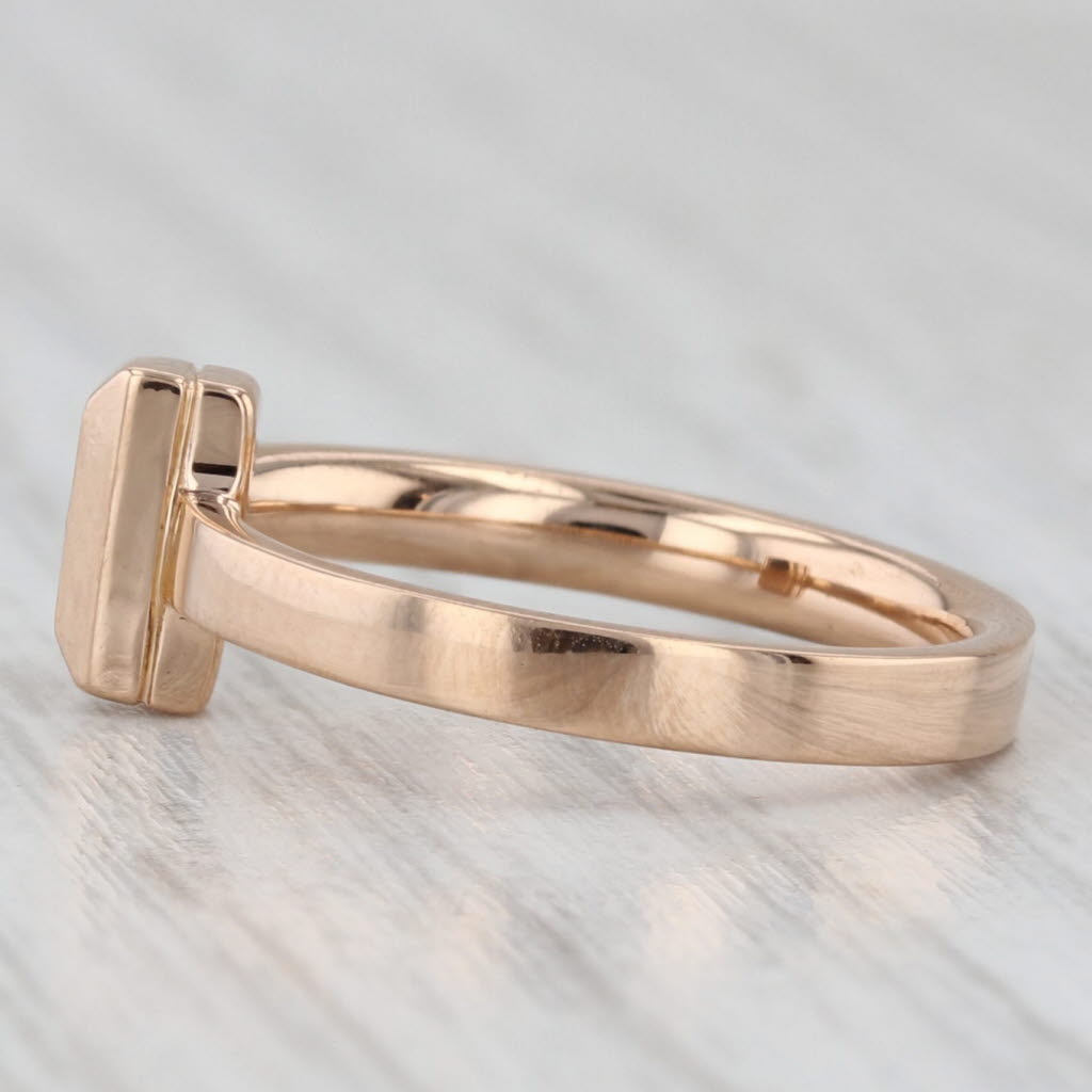 Light Gray Tiffany & Co T1 Ring 18k Yellow Gold Size 5.5 Designer Band