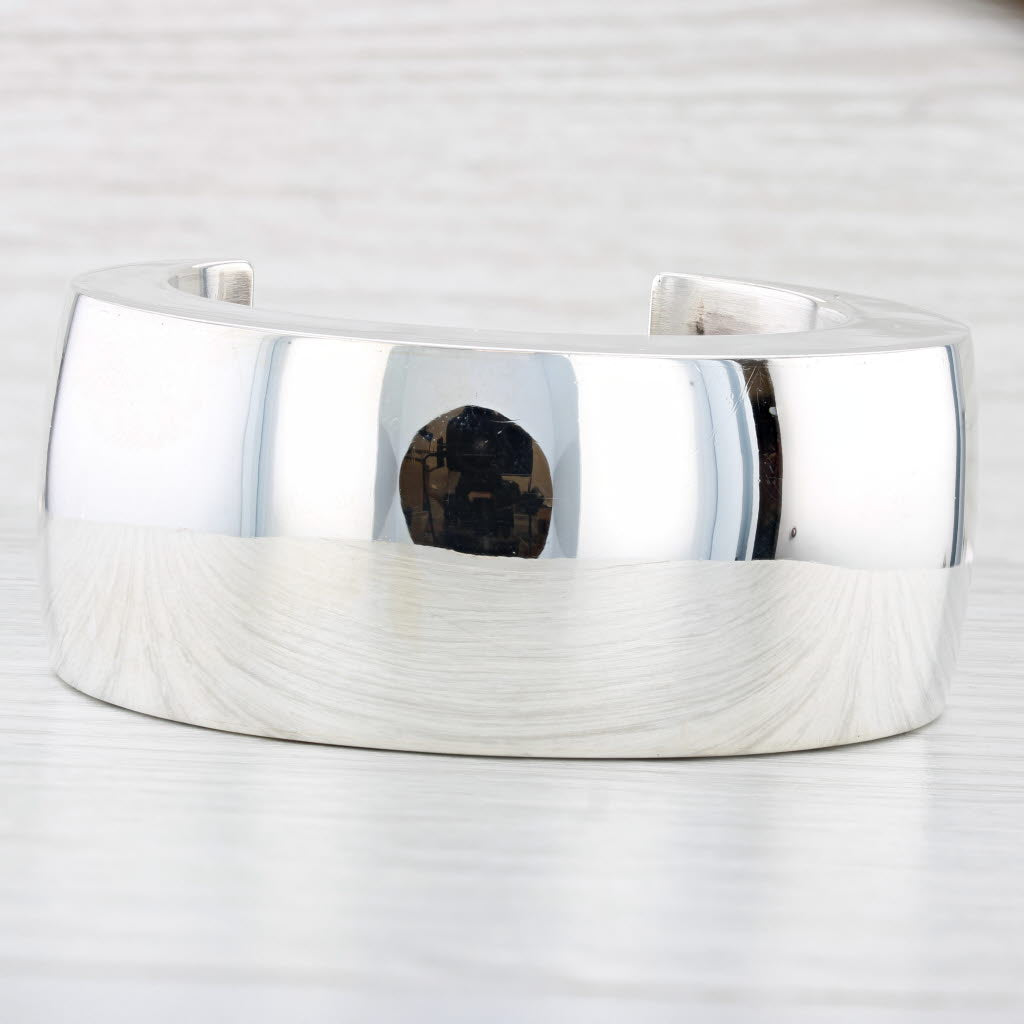 Light Gray Talleres De Los Ballesteros Large Cuff Bracelet Sterling Silver Statement 6"