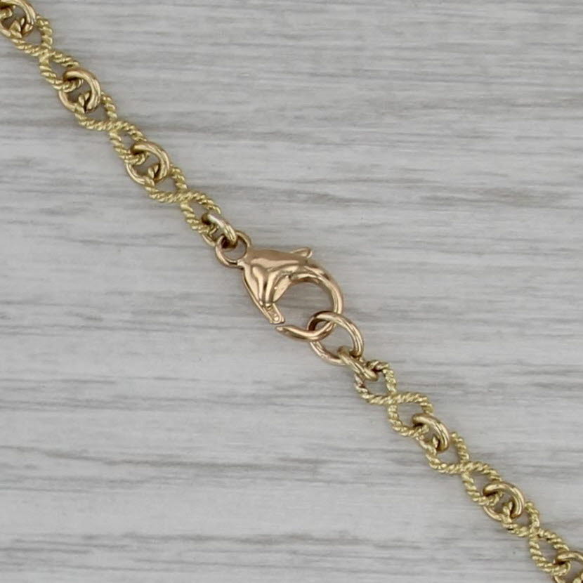 0.50ctw Diamond Station Necklace 18k Yellow Gold 18.5" Figure-8 Infinity Chain