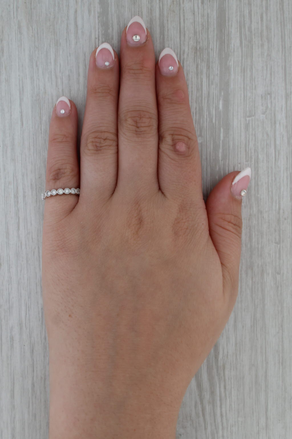 0.54ctw Diamond Eternity Band 14k White Gold Stackable Wedding Anniversary Ring