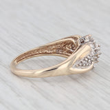0.15ctw Diamond Cluster Ring 10k Yellow Gold Size 6.75 Engagement