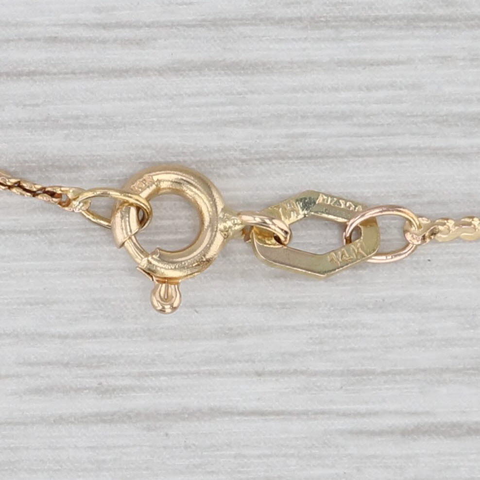Light Gray S Link Chain Necklace 14k Yellow Gold 24.25" 1.1mm Italian