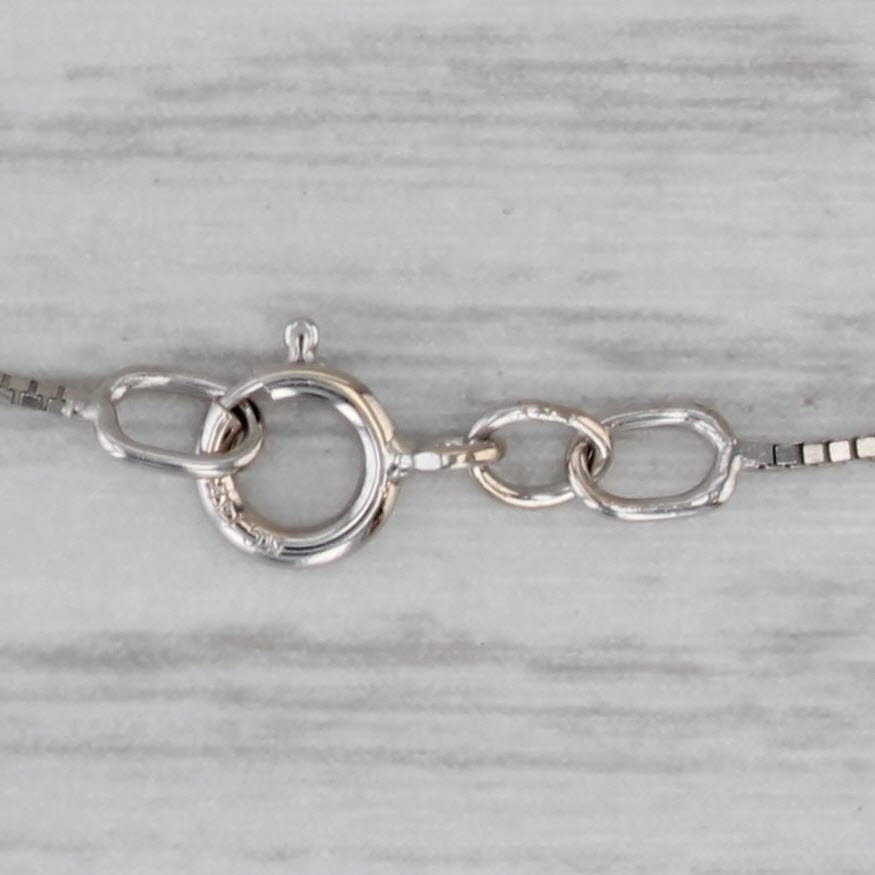 Gray 18.25" 0.5mm Box Chain 14k White Gold