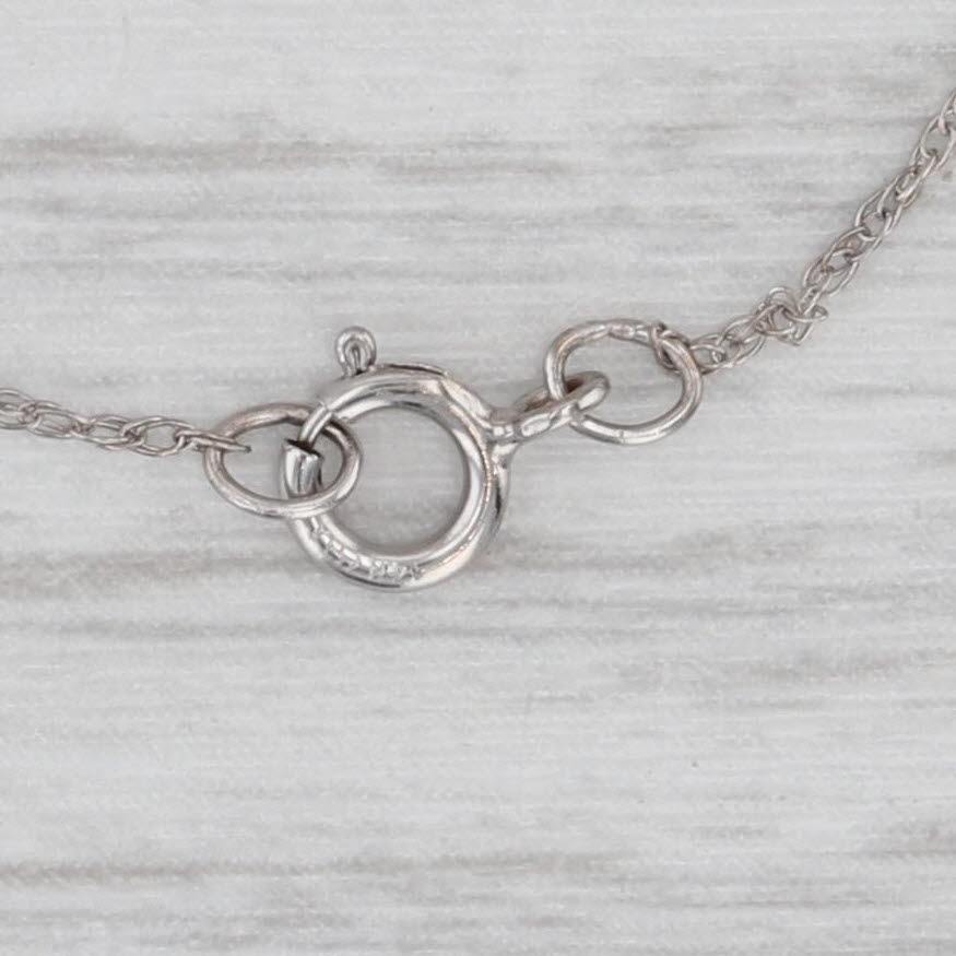 Light Gray 0.24ctw Brown Orange Diamond Love Circle Pendant Necklace 14k White Gold 18"