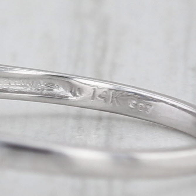 0.60ctw 3-Stone Blue Sapphires Diamonds Ring 14k White Gold Size 5.25