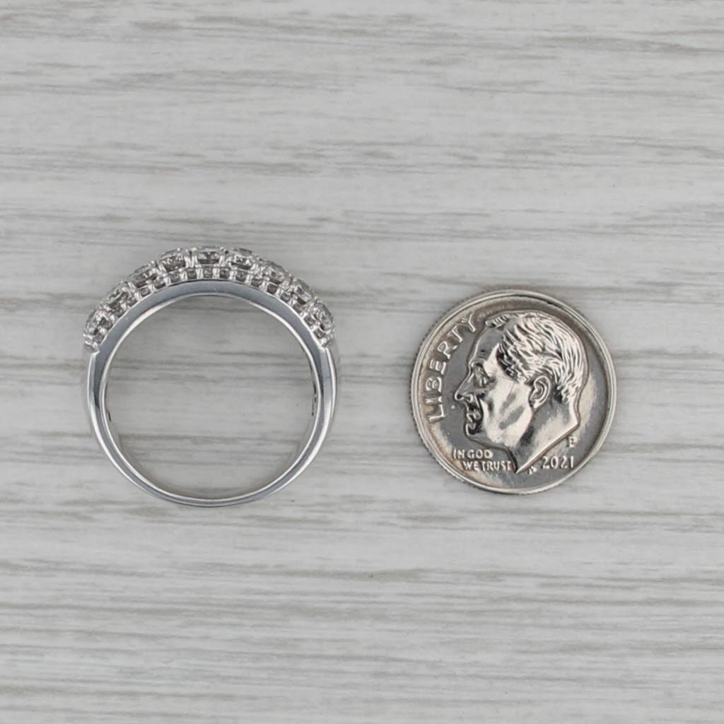 1.82ctw Diamond Ring 10k White Gold Size 7 Wedding Anniversary Band