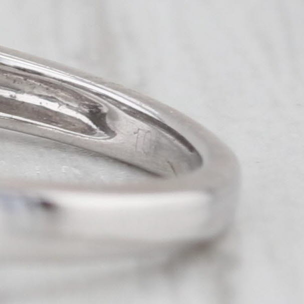 0.37ctw Diamond Cluster Ring 10k White Gold Stackable Size 6.25