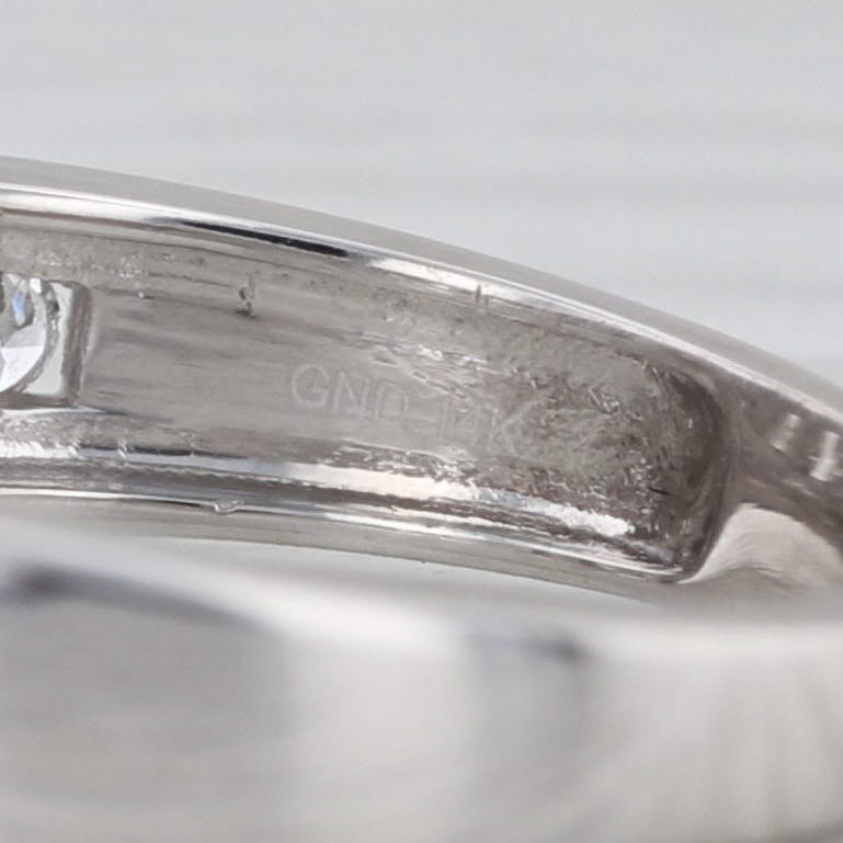 0.96ctw Princess Diamond Engagement Ring 14k White Gold Size 6.75-7