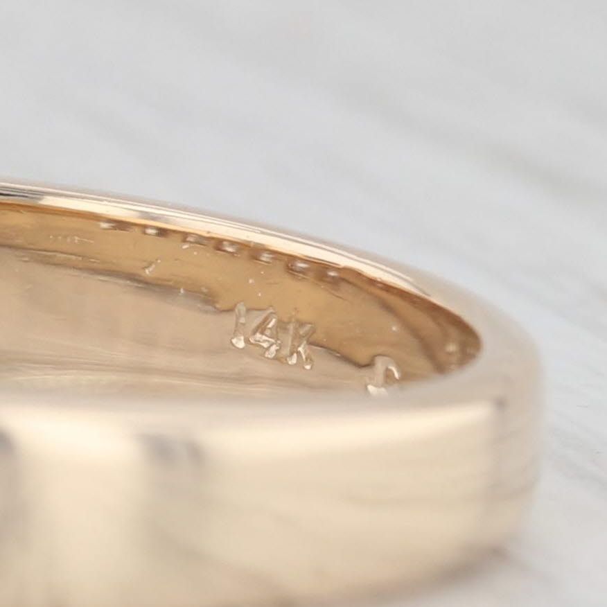 Light Gray 1.25ctw Diamond Men's Wedding Band 14k Yellow Gold Size 10.25-10.75 Ring