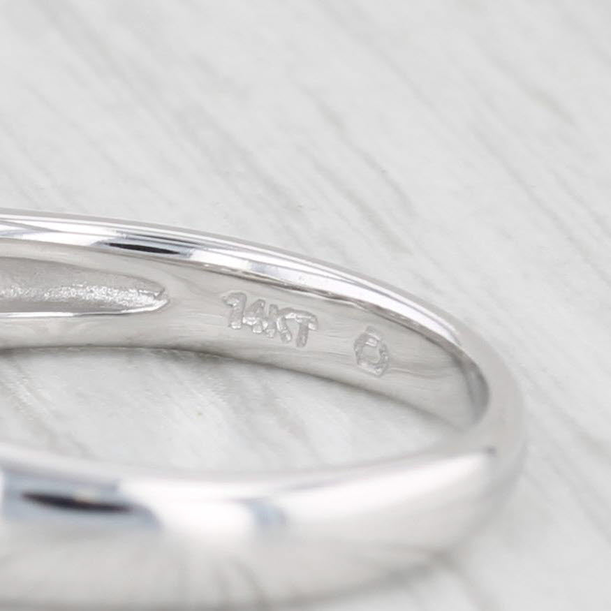 Light Gray 0.61ctw Round 3-Stone Diamond Engagement Ring 14k White Gold Size 7.25