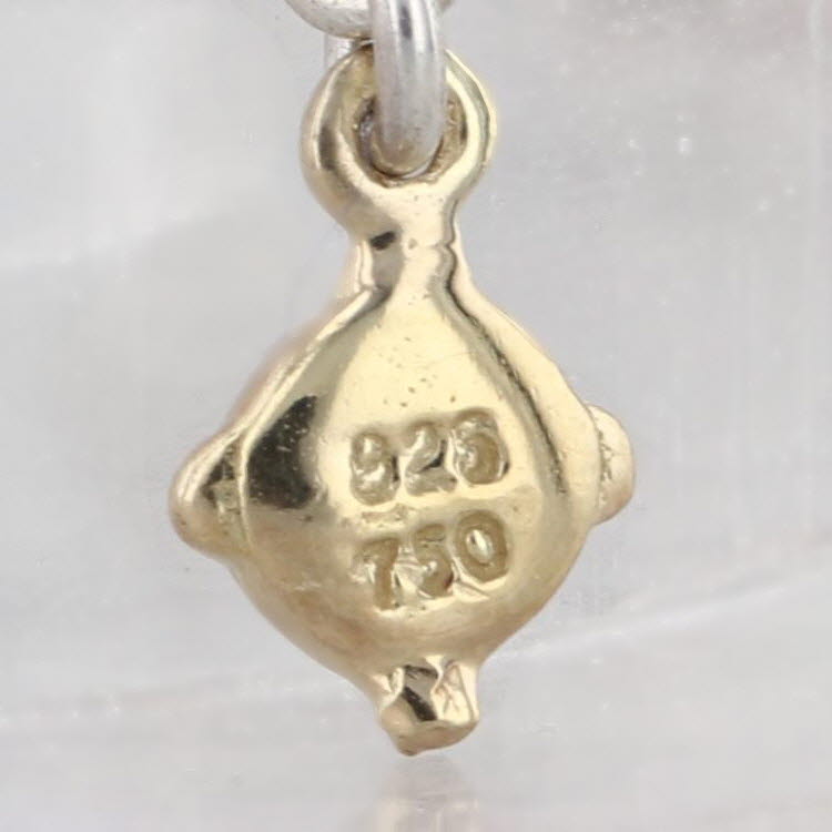 David Yurman Petite Heart Pendant Cable Chain Necklace Sterling Silver 18k Gold