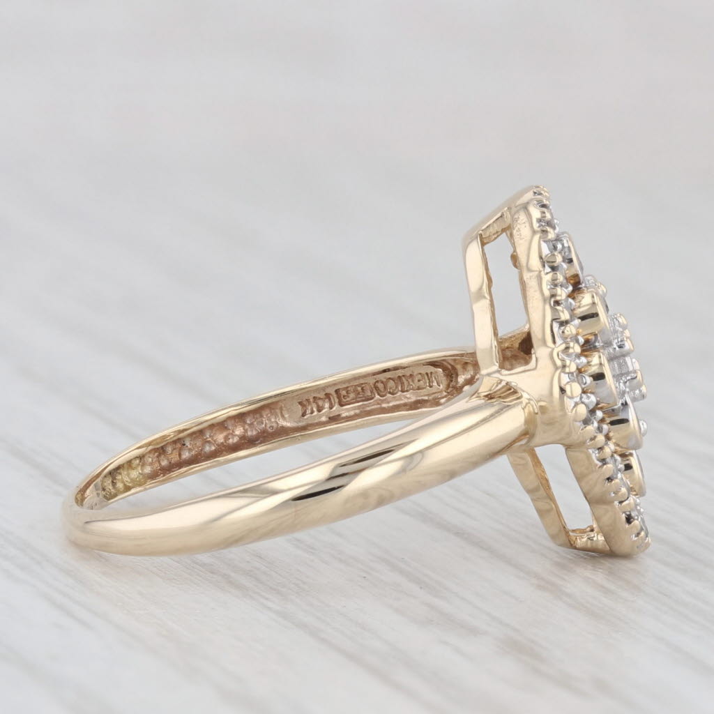 Light Gray 0.20ctw Brown White Diamond Ring 14k Yellow Gold Size 5.25