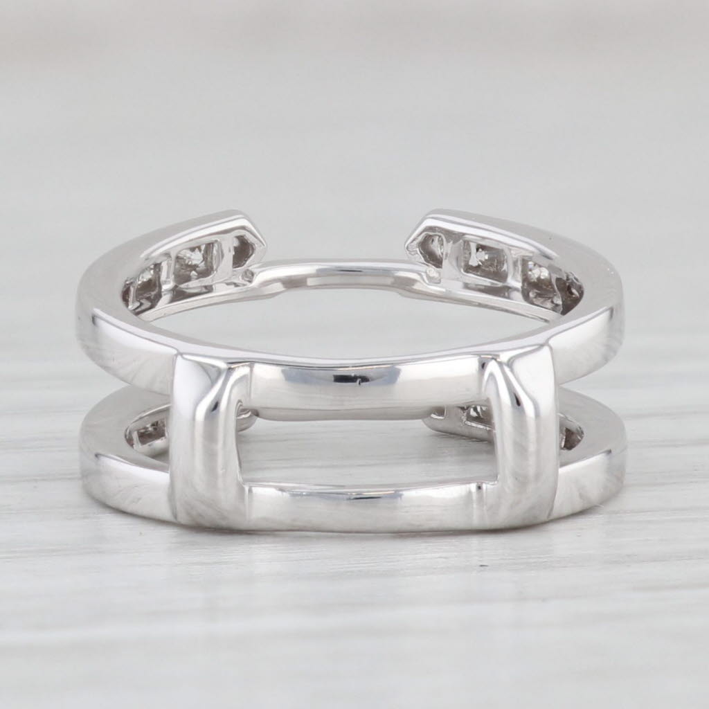 Light Gray 0.40ctw Diamond Ring Jacket Guard 14k White Gold Size 4.5 Wedding Band