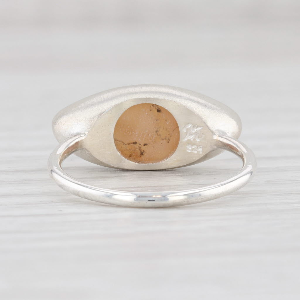 New Nina Nguyen Sand Druzy Quartz Ring Size 7 Sterling Silver Solitaire