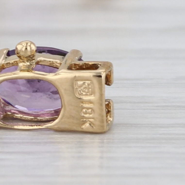 8.70ctw Amethyts Tennis Bracelet 18k Yellow Gold 7.5" 4.2mm
