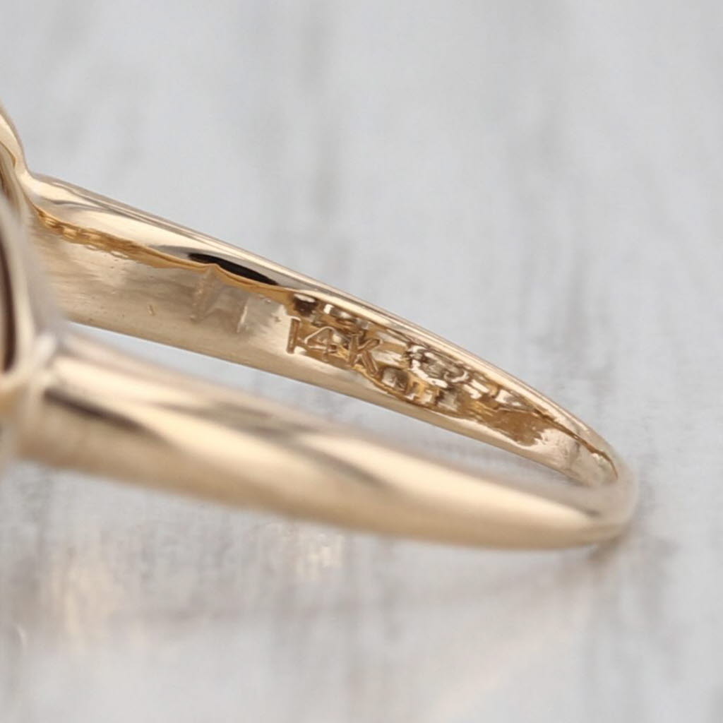Vintage Art Deco 0.99ctw Old European Diamond Ring 14k Gold Platinum Size 7