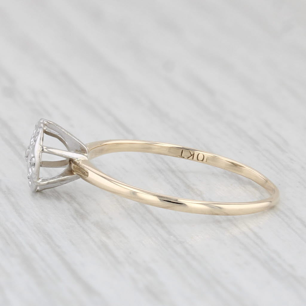 Light Gray Diamond Engagement Style Ring 10k Gold Size 6.75