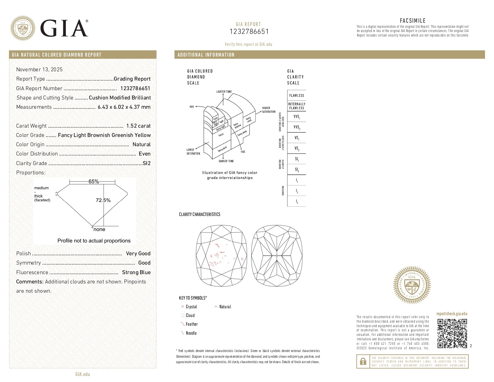 2.46ctw Cushion Diamond Halo Engagement Ring 18k White Gold Size 5.25 GIA