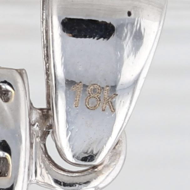 0.90ctw Pave Diamond Cross Pendant 18k White Gold 3D Drop