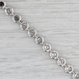 Gray 4ctw VS Round Diamond Tennis Bracelet Platinum 6.75" 5mm