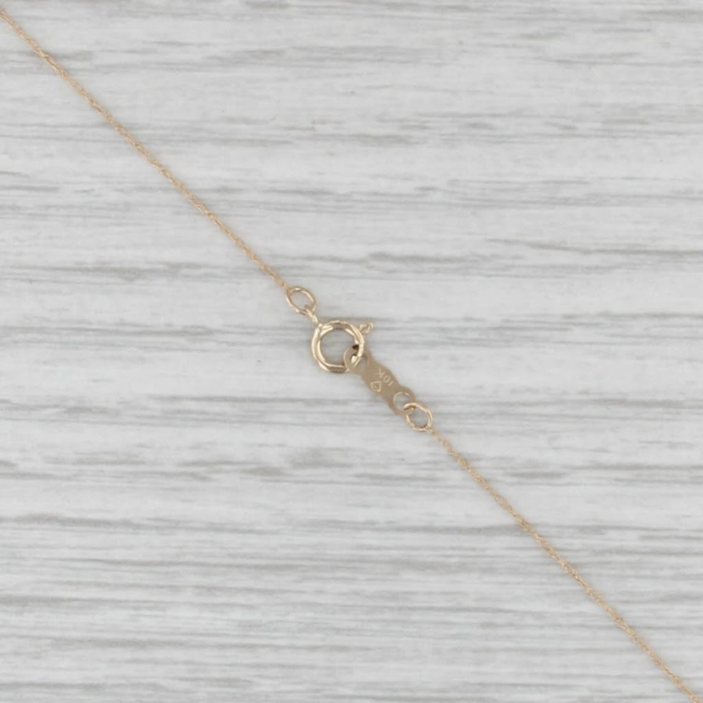 1.60ct Citrine Diamond Pendant Necklace 10k Yellow Gold 18.25" Rope Chain