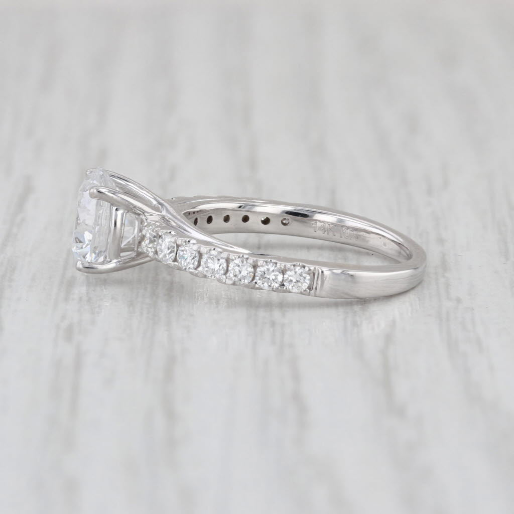 IGI 1.93ctw Round Lab Grown Diamond Engagement Ring 14k White Gold Size 5
