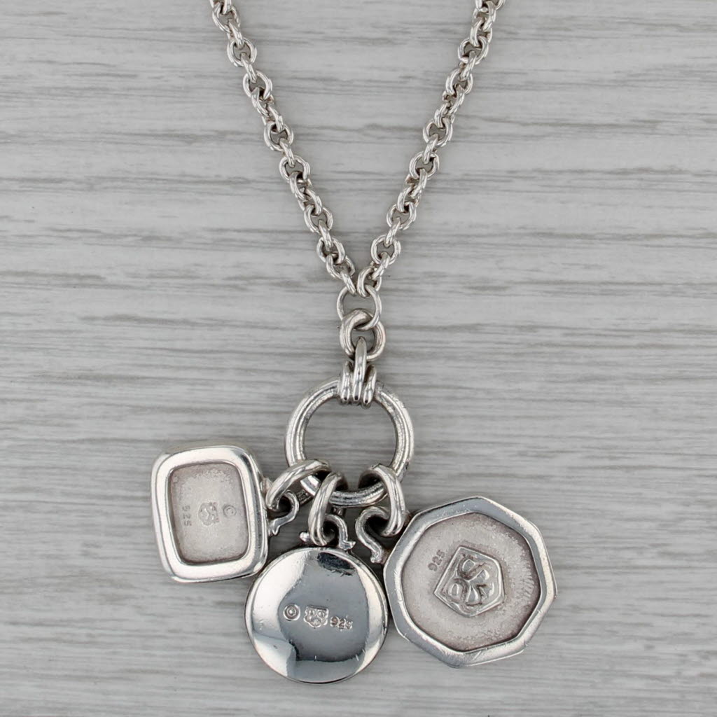 Slane & Slane Bee Eros Rhea Pendant Necklace Sterling Silver Toggle Cable Chain