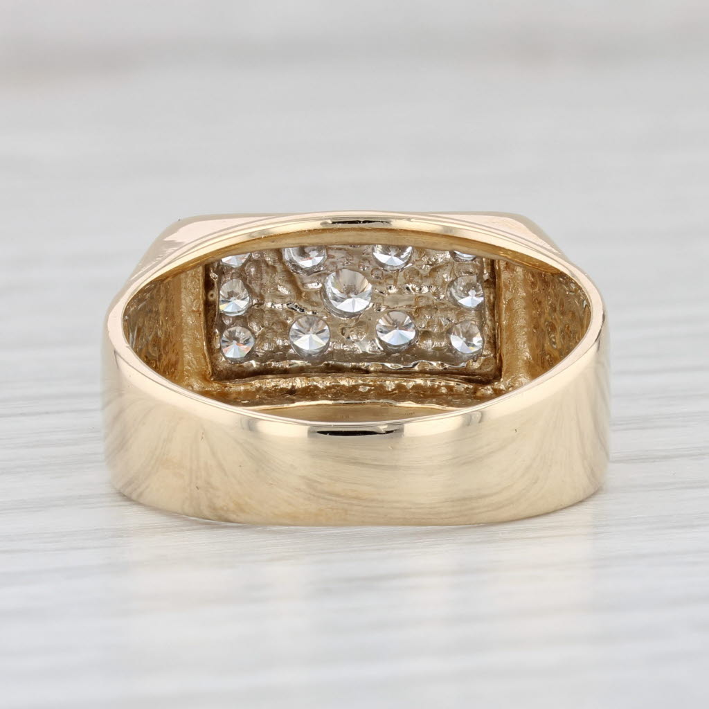 Light Gray 0.49ctw Men's Diamond Ring 14k Yellow Gold Size 10.25 Wedding Band