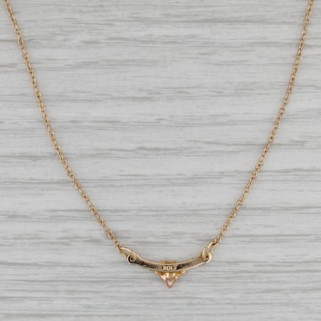 Landstroms Black Hills Gold Leaf Necklace 10k Yellow Rose Green Gold 15.75"