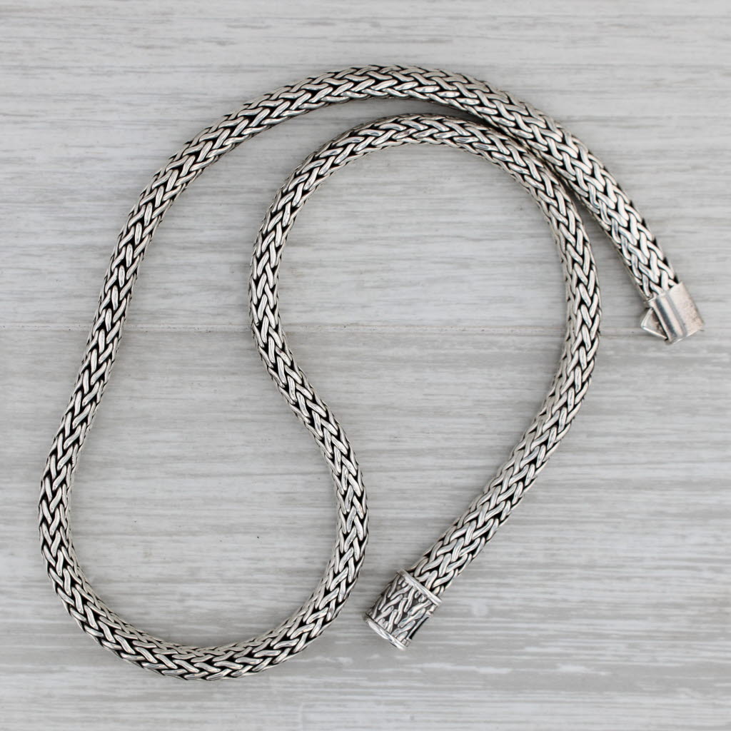 Gray John Hardy Classic Chain 925 Sterling Silver 18" Necklace