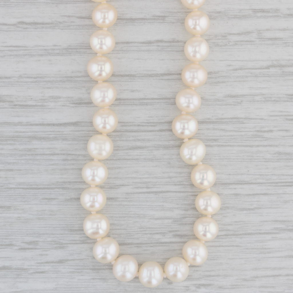 Gray Freshwater Cultured Pearl Strand Necklace 14k Yellow Gold 18"