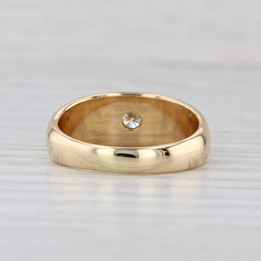 Jabel 0.25ct Diamond Solitaire Ring 18k Yellow Gold Size 8.75-9 Wedding Band