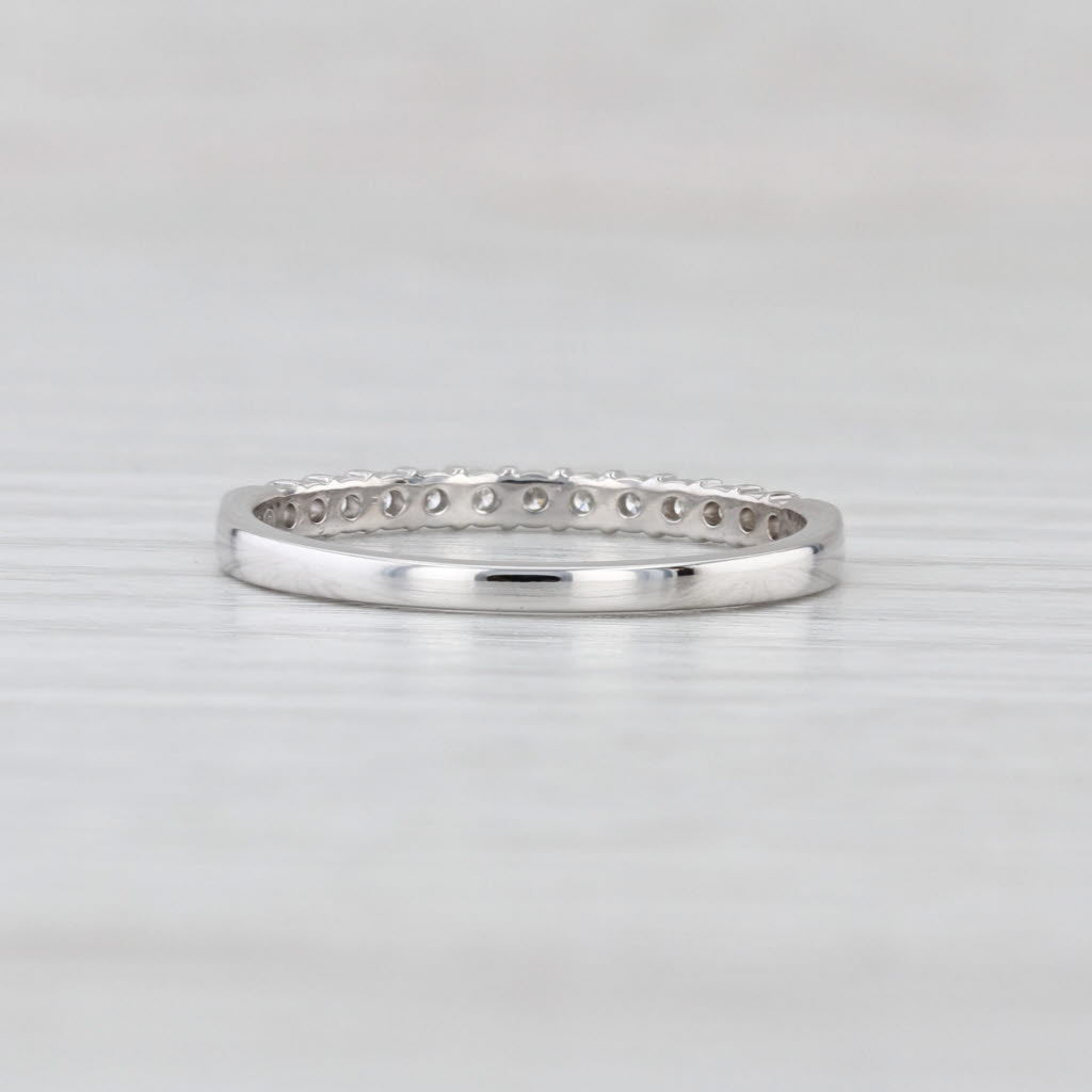 0.25ctw Diamond Wedding Band 14k White Gold Anniversary Ring Size 7.25
