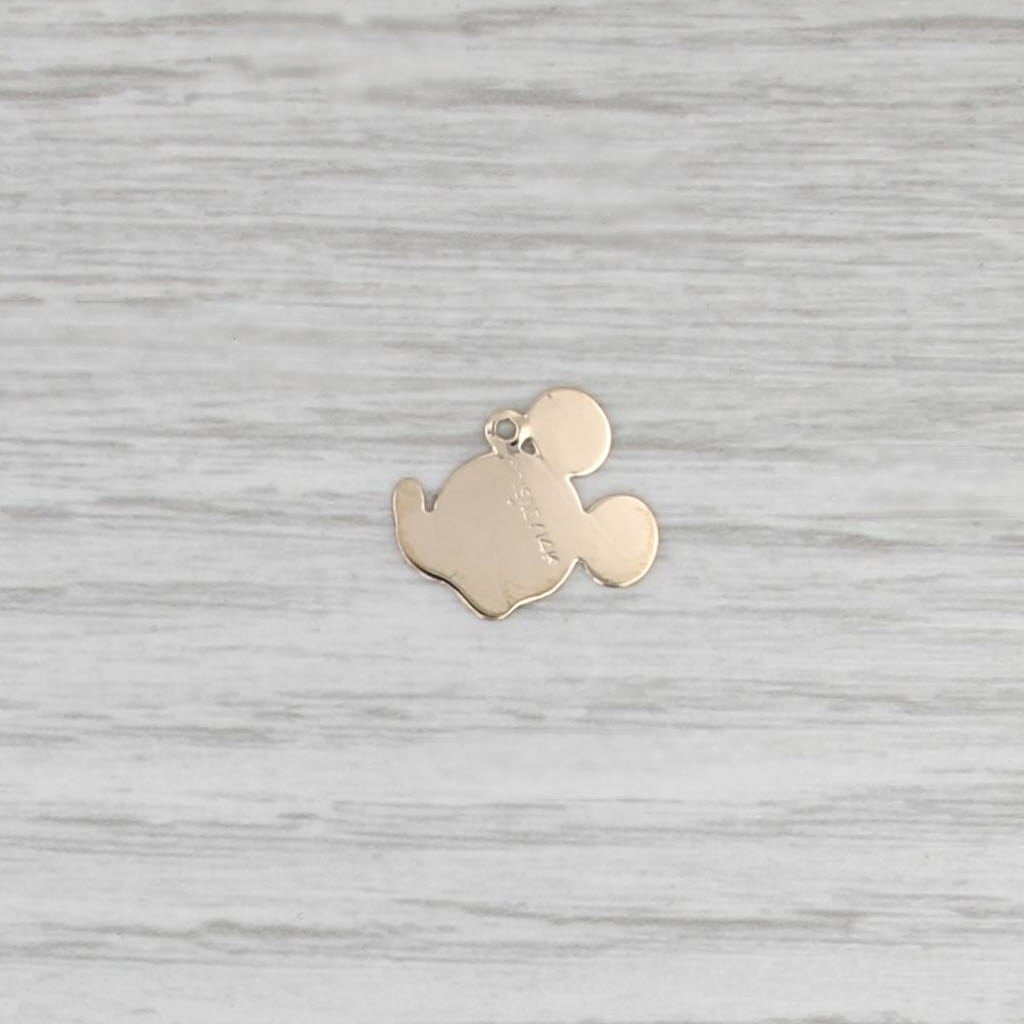 Mickey Mouse Profile Pendant 14k Yellow Gold Disney Cartoon Charm