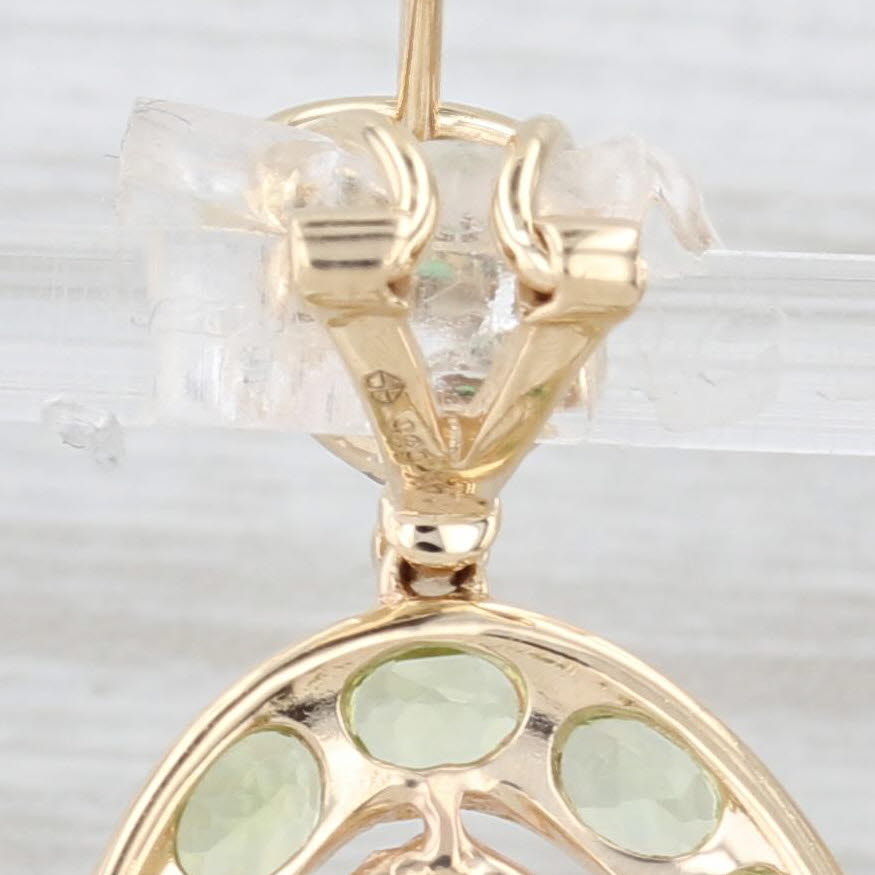 Light Gray New 3.63ctw Peridot Tsavorite Garnet Diamond Earrings 14k Gold Emanuel Sharp
